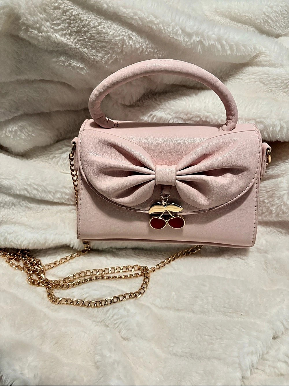 Bow Shoulder Bag in Pink